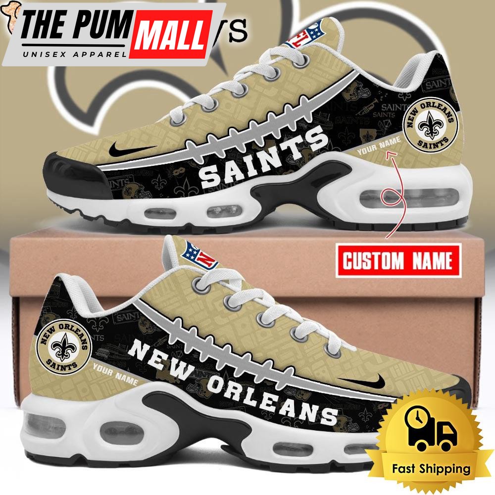 Custom NFL New Orleans Saints Limited Design Air Max Plus Shoes