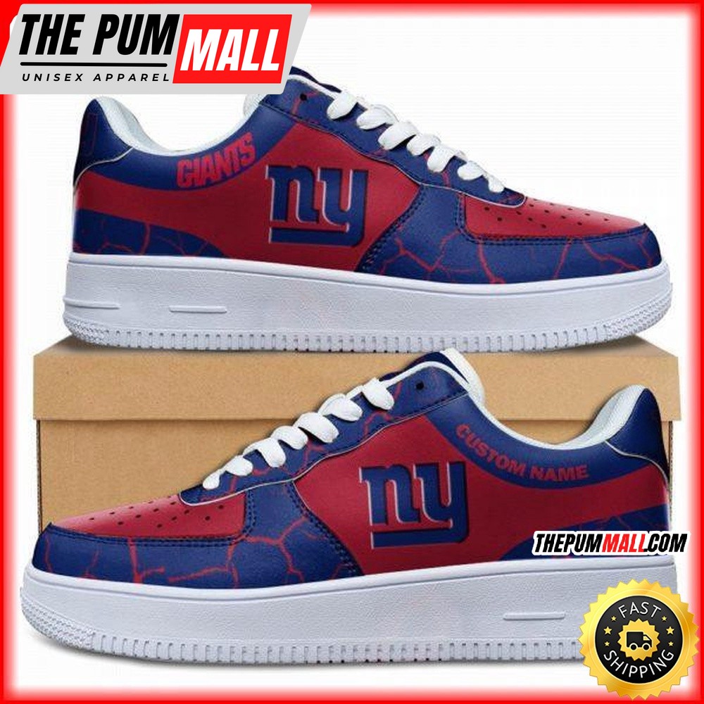 Custom NFL New York Giants Air Force 1 Shoes Sneaker Football Shoes For Fans