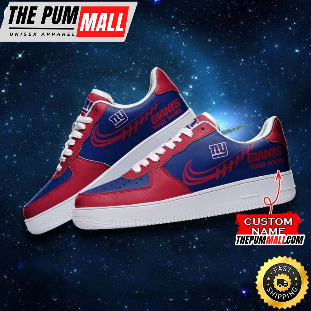 Custom NFL New York Giants Air Force 1 Shoes Sneaker Football Shoes For Sport Fans