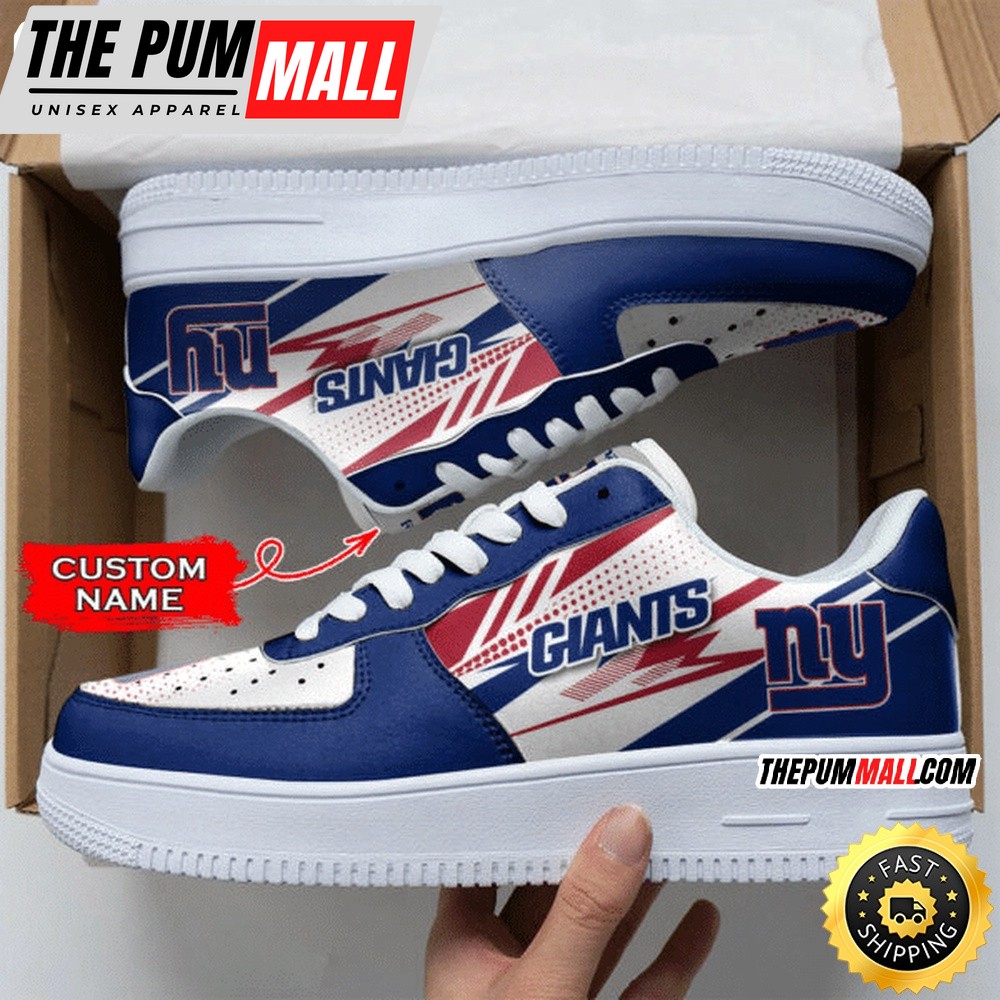 Custom NFL New York Giants Air Force 1 Shoes Sports Sneaker For Fans
