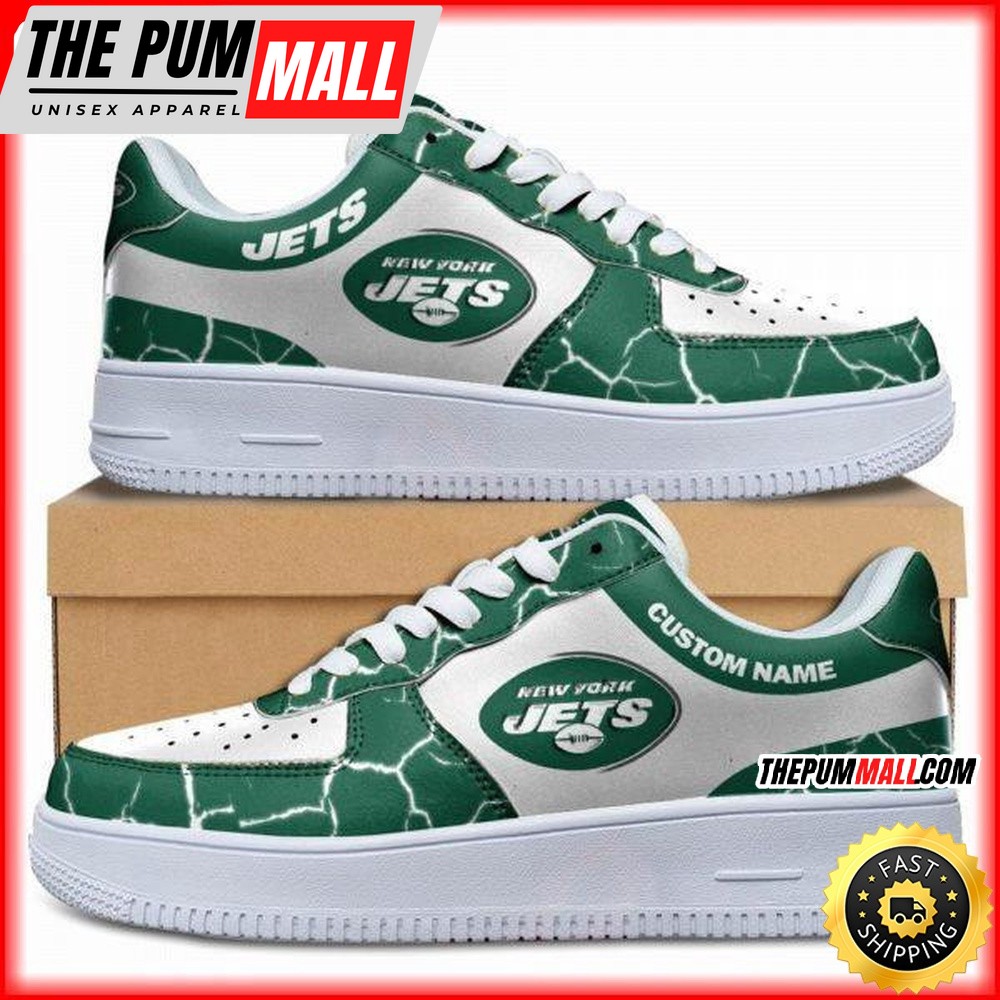 Custom NFL New York Jets Air Force 1 Shoes Sneaker Football Shoes For Fans
