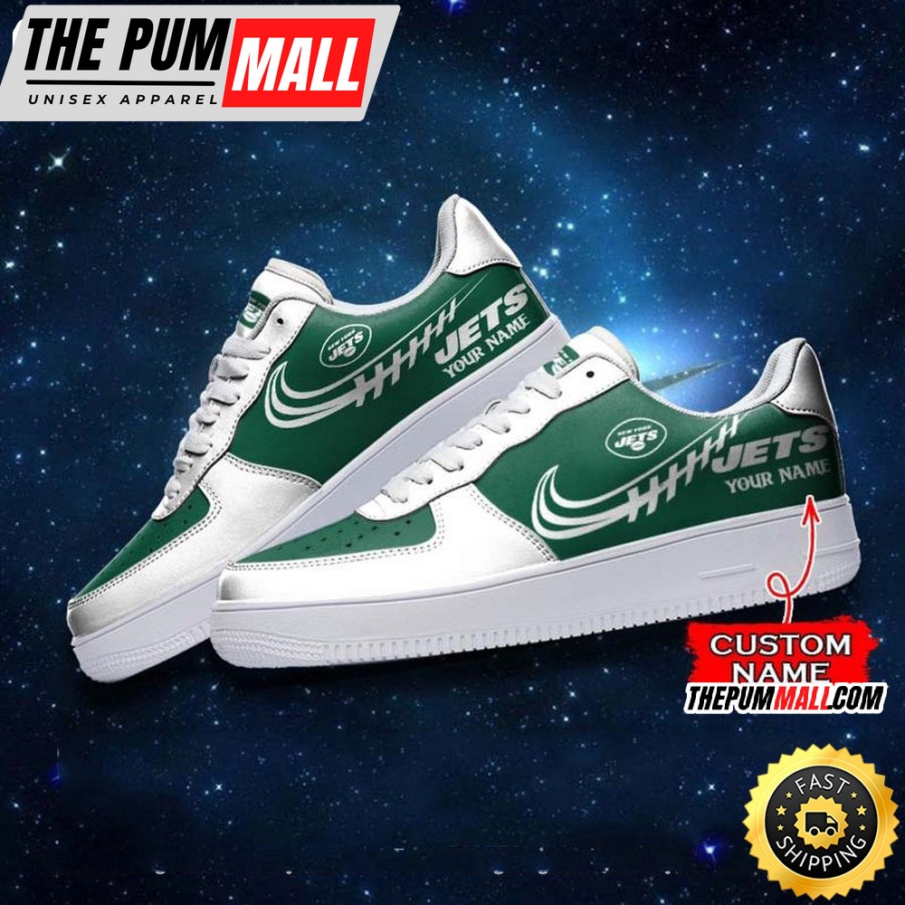 Custom NFL New York Jets Air Force 1 Shoes Sneaker Football Shoes For Sport Fans