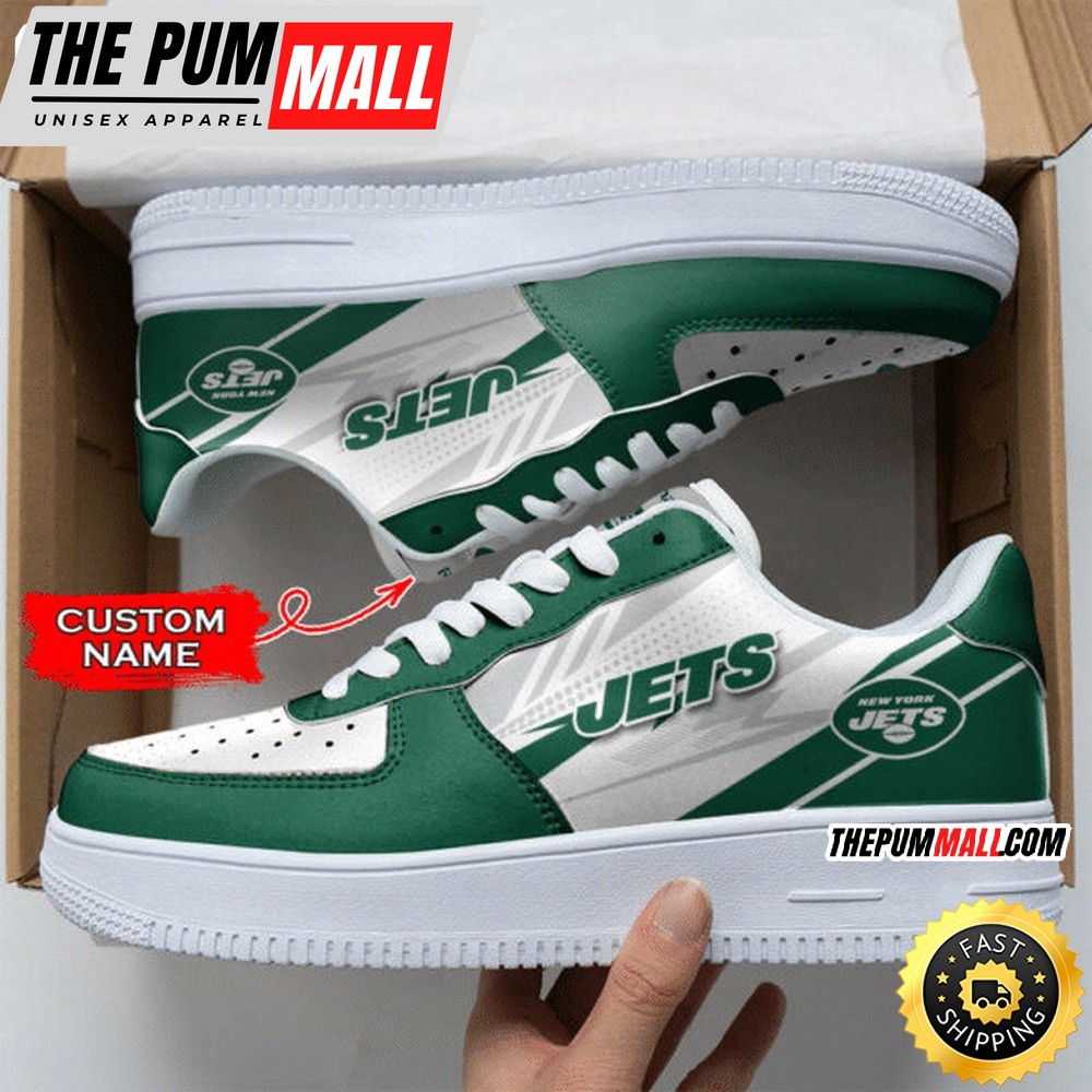 Custom NFL New York Jets Air Force 1 Shoes Sports Sneaker For Fans
