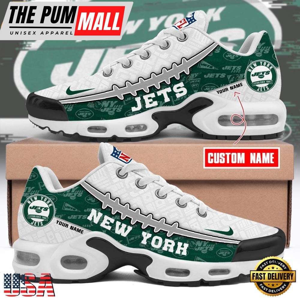 Custom NFL New York Jets Limited Design Air Max Plus Shoes Running Sneakers