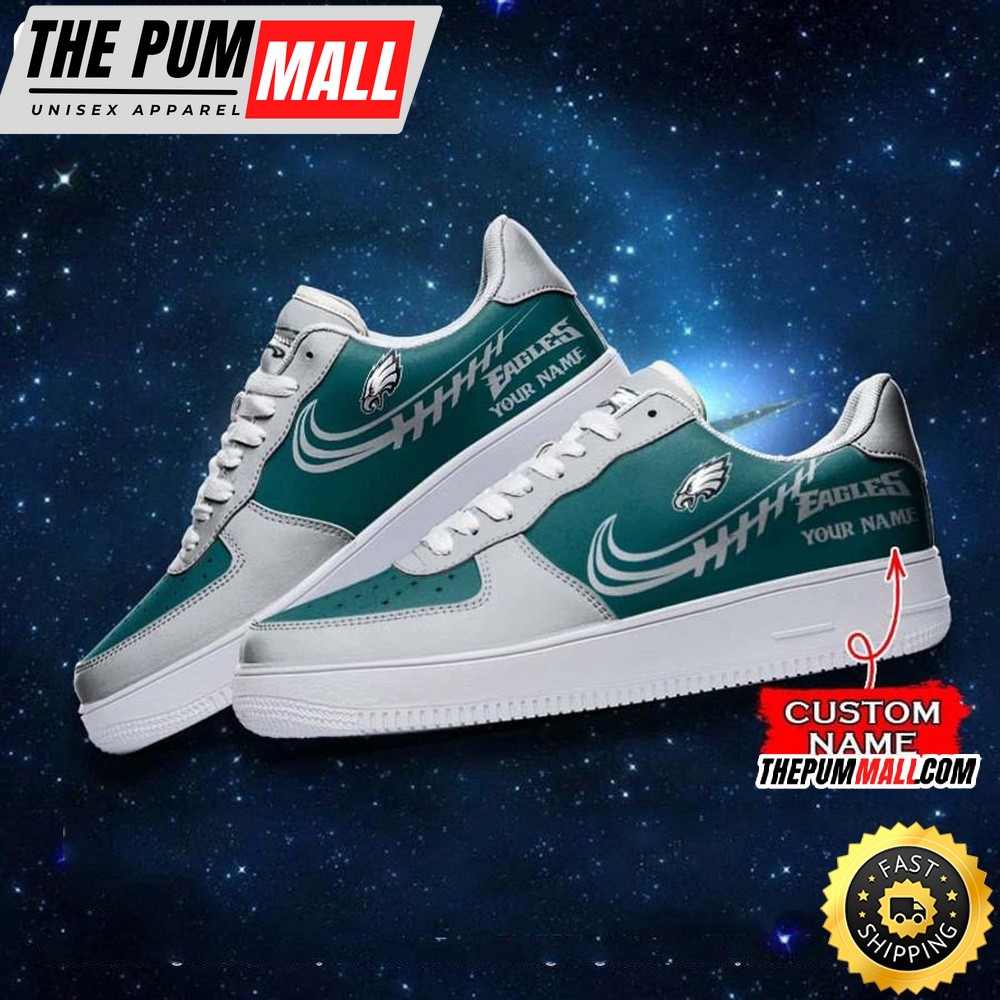 Custom NFL Philadelphia Eagles Air Force 1 Shoes Sneaker Football Shoes For Sport Fans