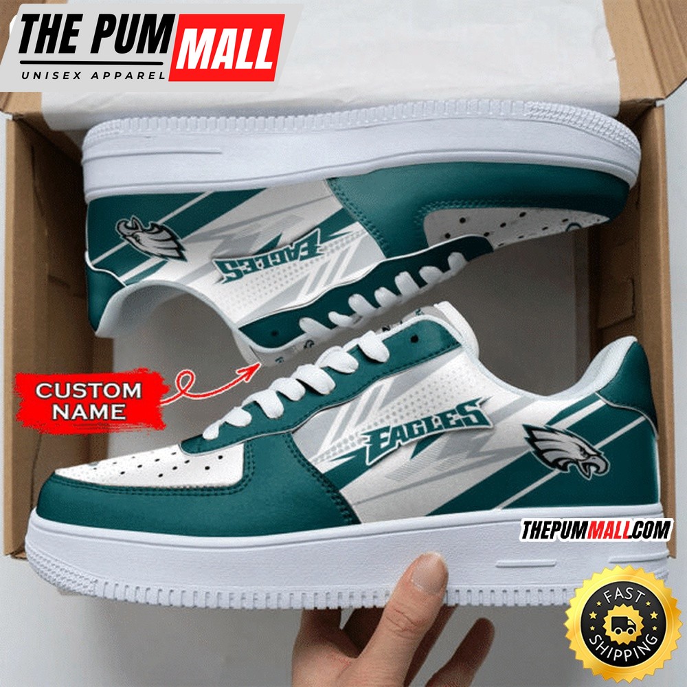 Custom NFL Philadelphia Eagles Air Force 1 Shoes Sports Sneaker For Fans
