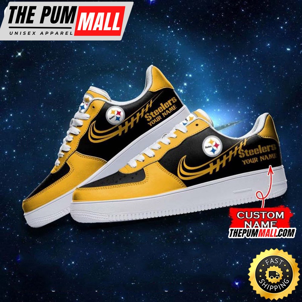 Custom NFL Pittsburgh Steelers Air Force 1 Shoes Sneaker Football Shoes For Sport Fans