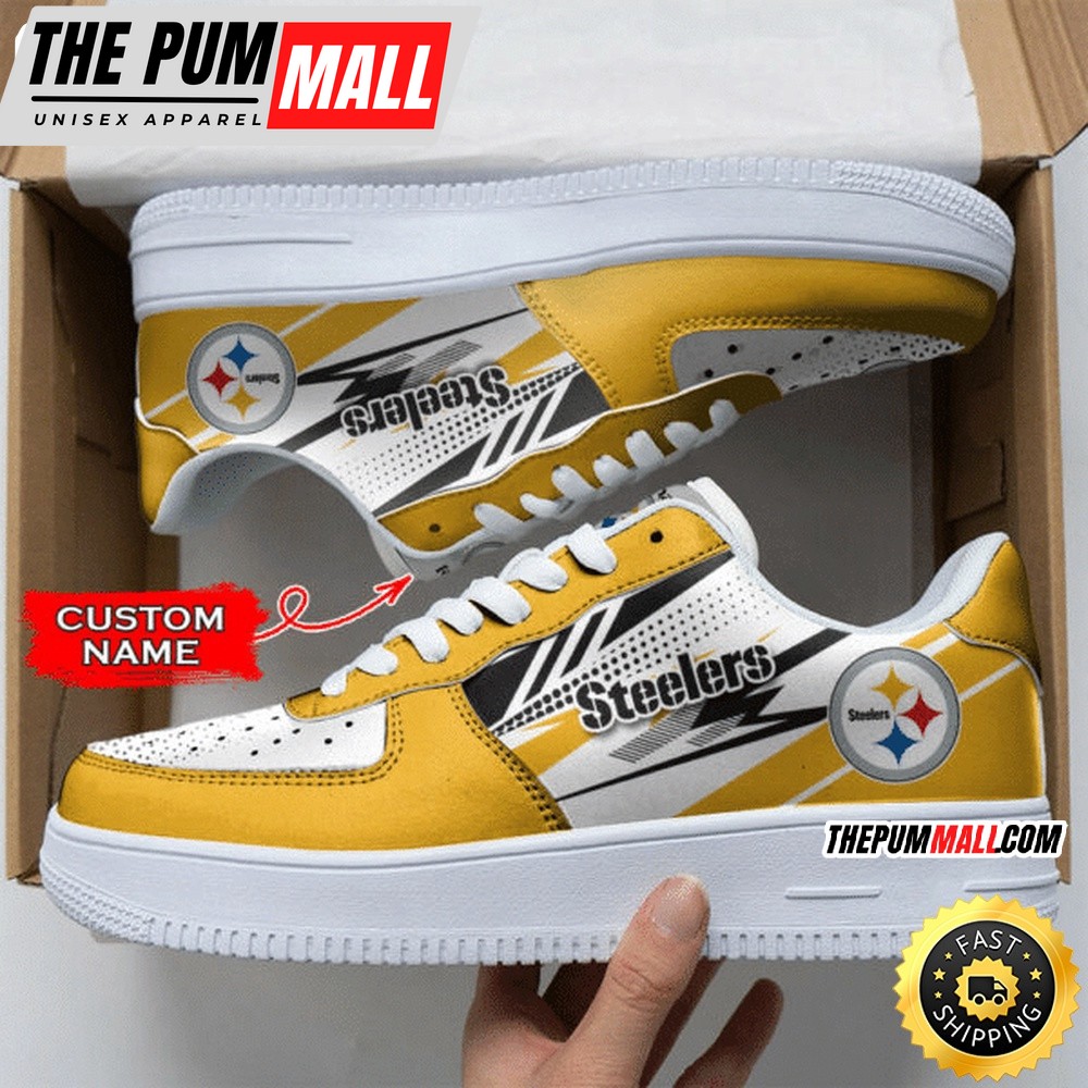Custom NFL Pittsburgh Steelers Air Force 1 Shoes Sports Sneaker For Fans