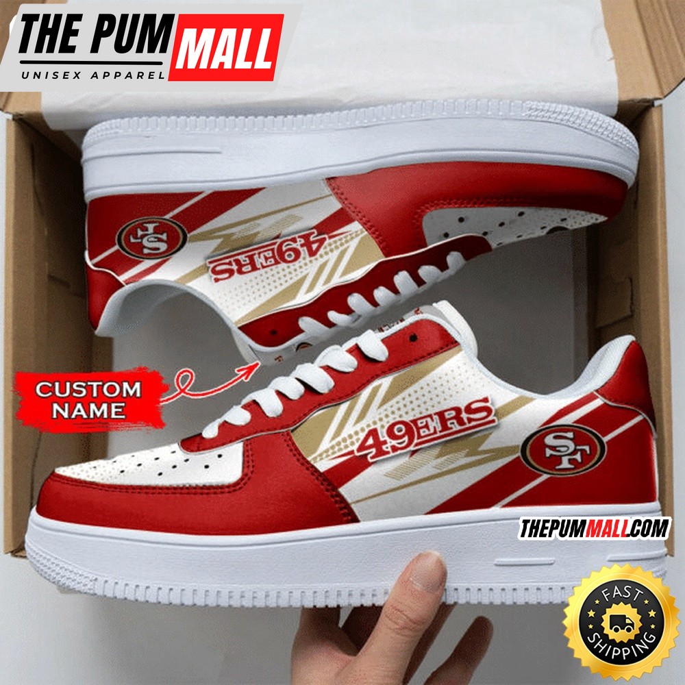 Custom NFL San Francisco 49Ers Air Force 1 Shoes Sports Sneaker For Fans