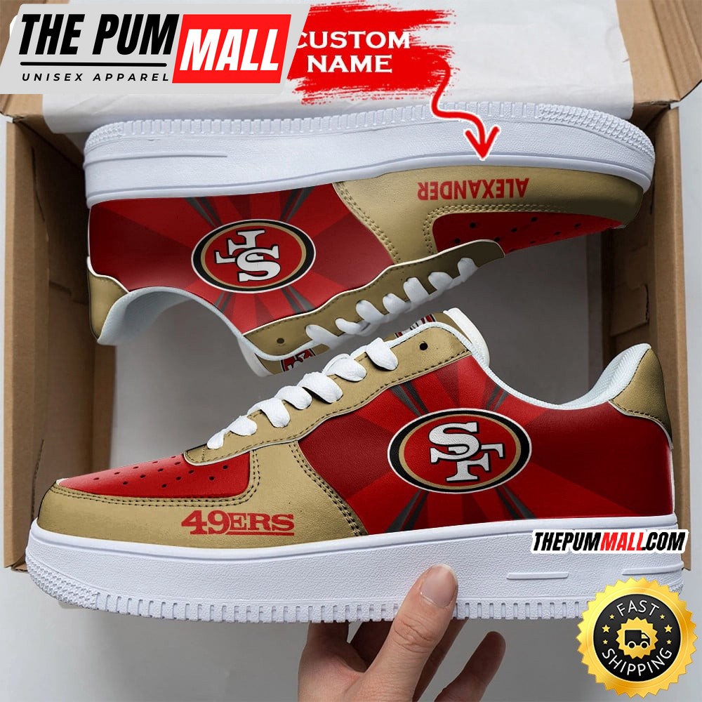 Custom NFL San Francisco 49ers Air Force 1 Shoes Versatile AF1 Series