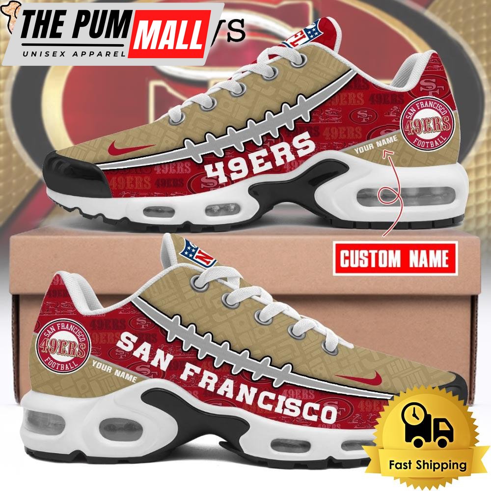 Custom NFL San Francisco 49ers Limited Design Air Max Plus Shoes