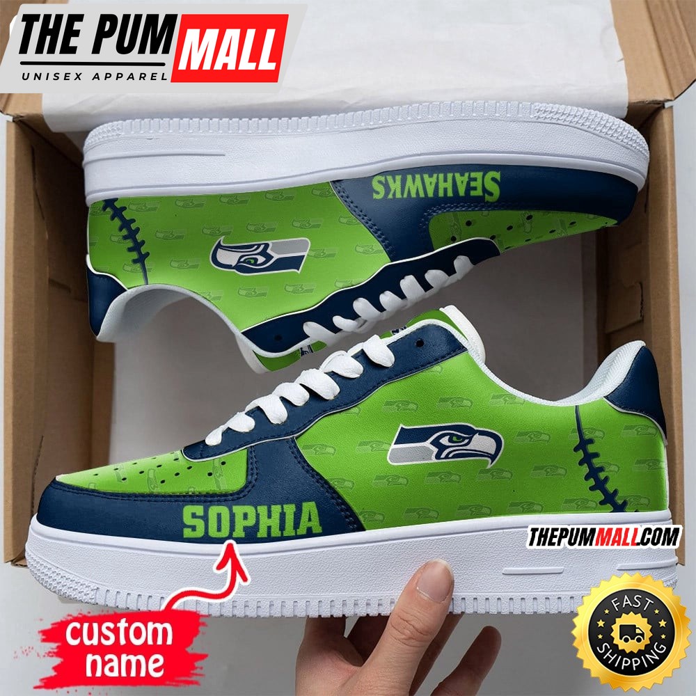 Custom NFL Seattle Seahawks Air Force 1 Shoes Fashionable Air Force 1