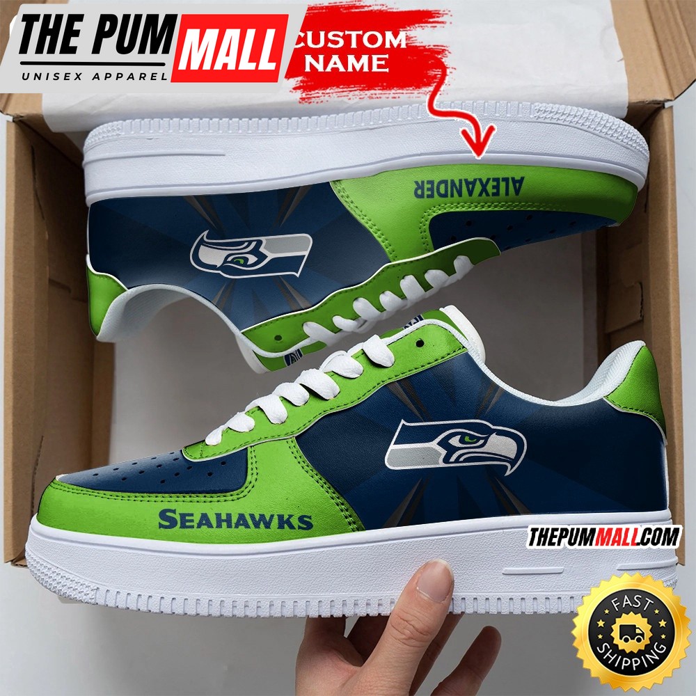 Custom NFL Seattle Seahawks Air Force 1 Shoes Versatile AF1 Series