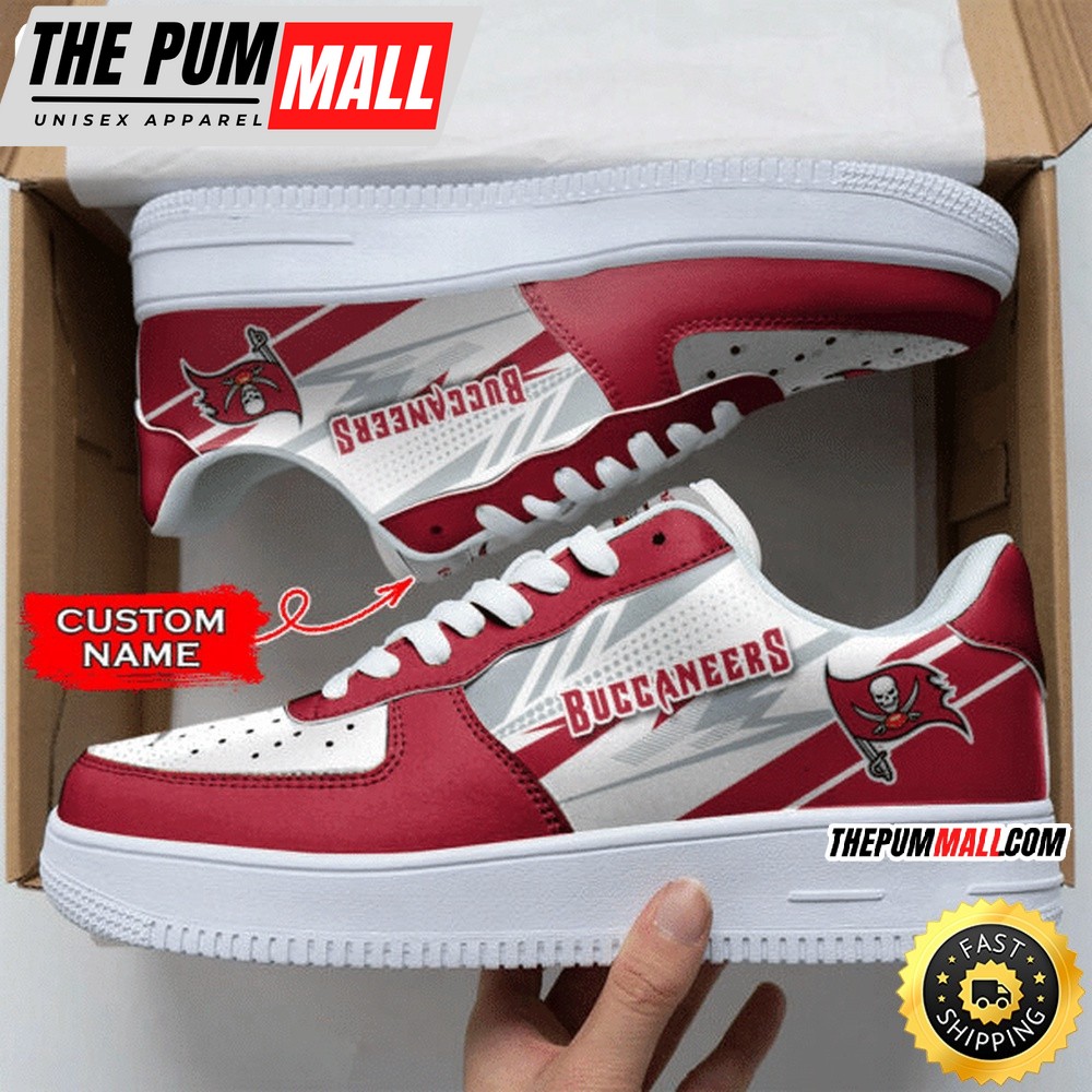 Custom NFL Tampa Bay Buccaneers Air Force 1 Shoes Sports Sneaker For Fans