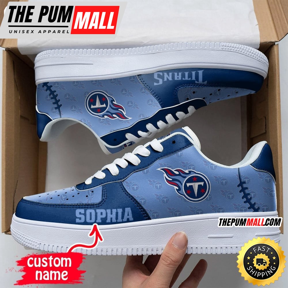 Custom NFL Tennessee Titans Air Force 1 Shoes Fashionable Air Force 1