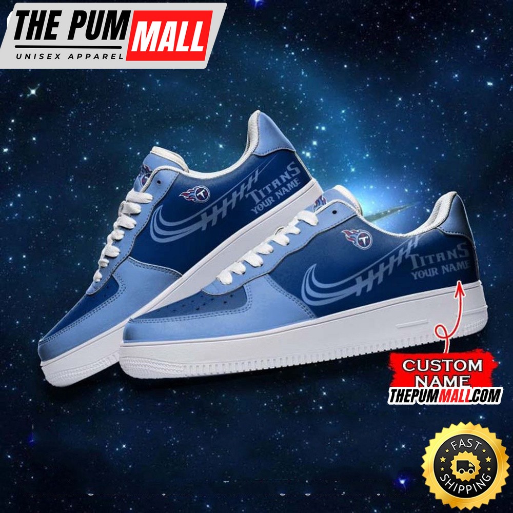 Custom NFL Tennessee Titans Air Force 1 Shoes Sneaker Football Shoes For Sport Fans