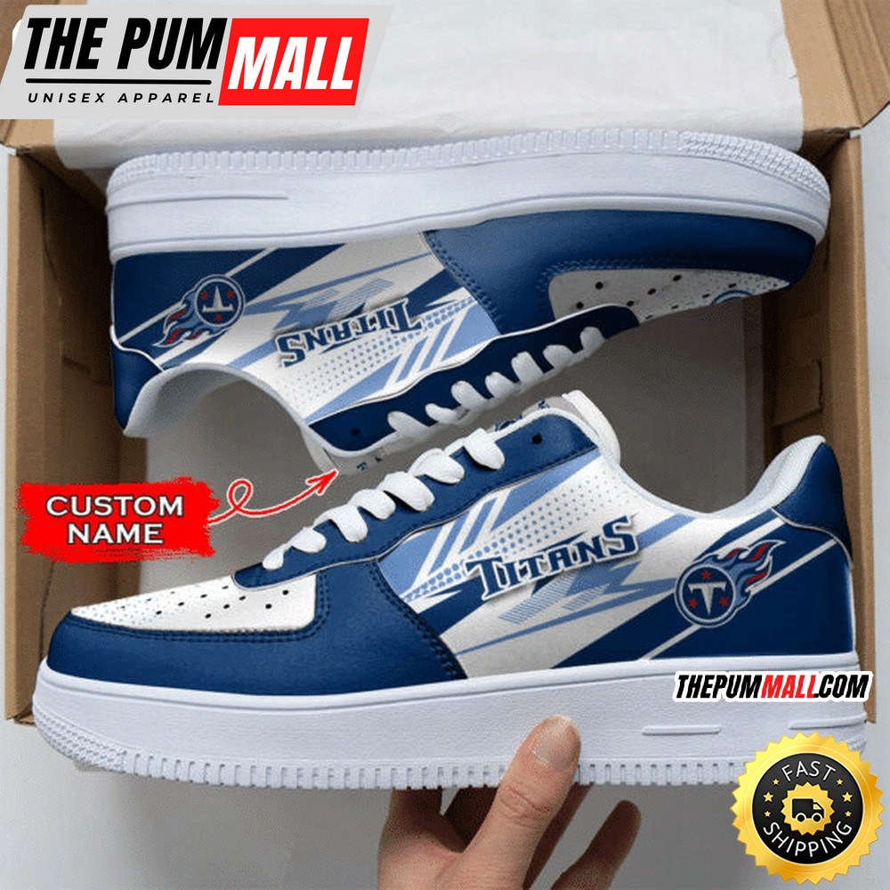 Custom NFL Tennessee Titans Air Force 1 Shoes Sports Sneaker For Fans