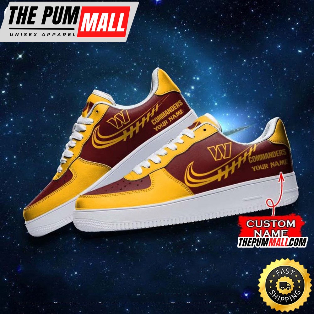 Custom NFL Washington Commanders Air Force 1 Shoes Sneaker Football Shoes For Sport Fans