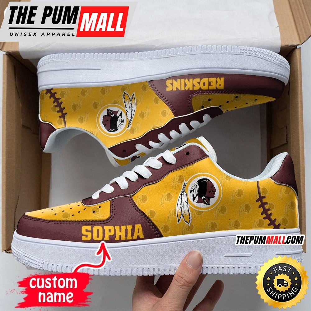 Custom NFL Washington Redskins Air Force 1 Shoes Fashionable Air Force 1