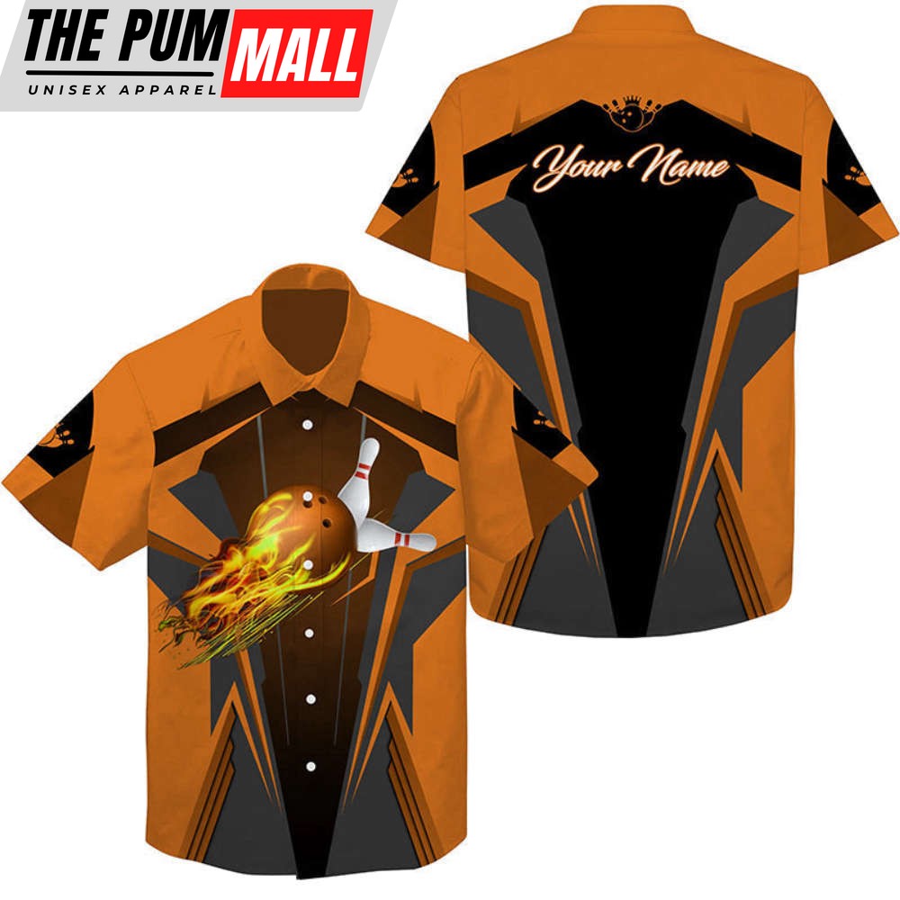 Custom Personalized Hawaiian Bowling Shirts – Name & Team Ideal Gift for Friends Family & Team