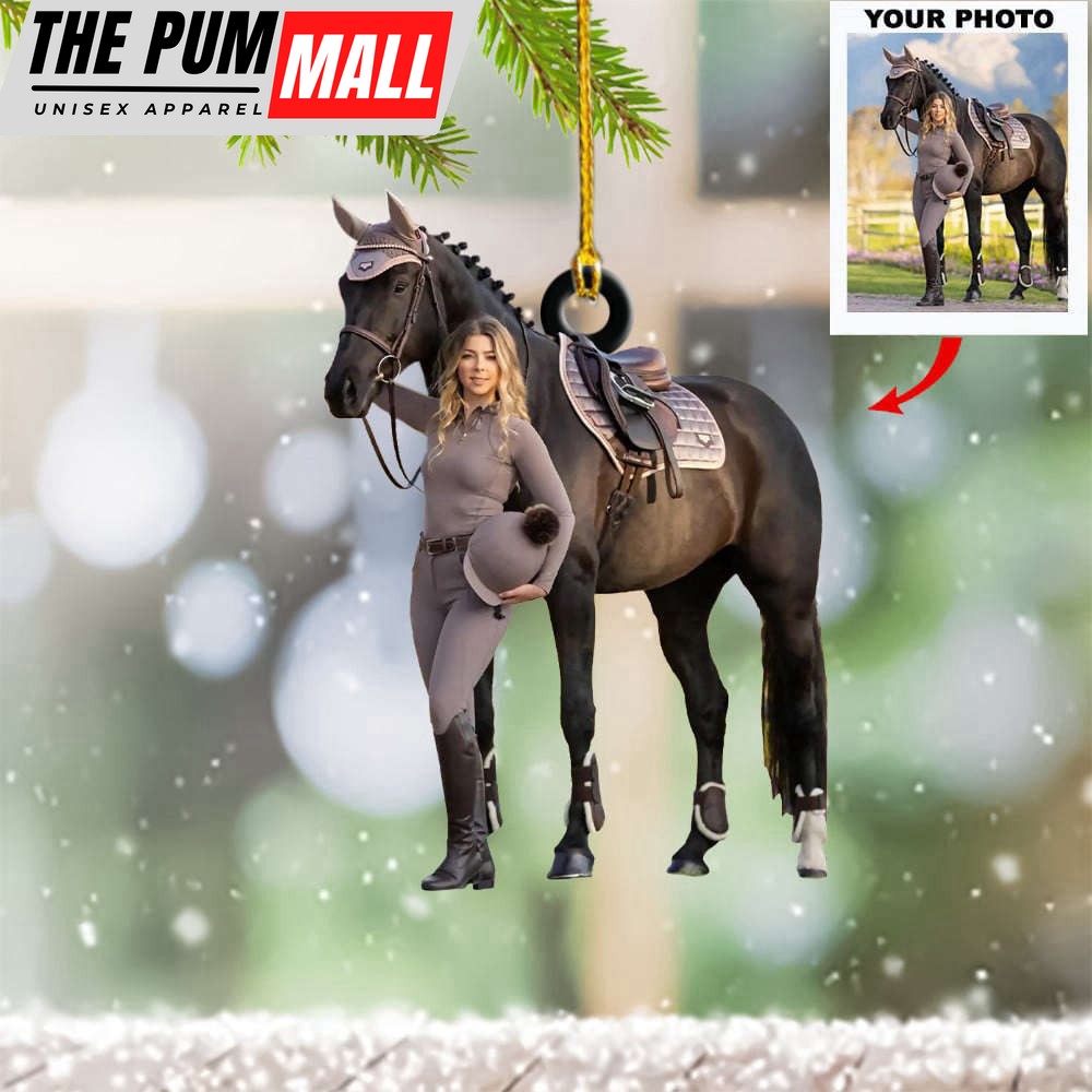 Custom Photo Horse And Rider Ornament Christmas Ornament Decoration Gifts Limited Edition