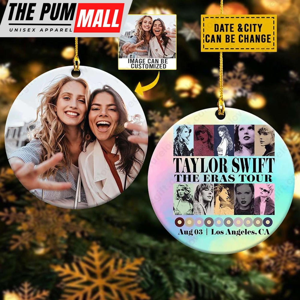 Custom Photo Taylor Swift Ornament The Eras Tour Xmas Gift for Swifties Limited Edition