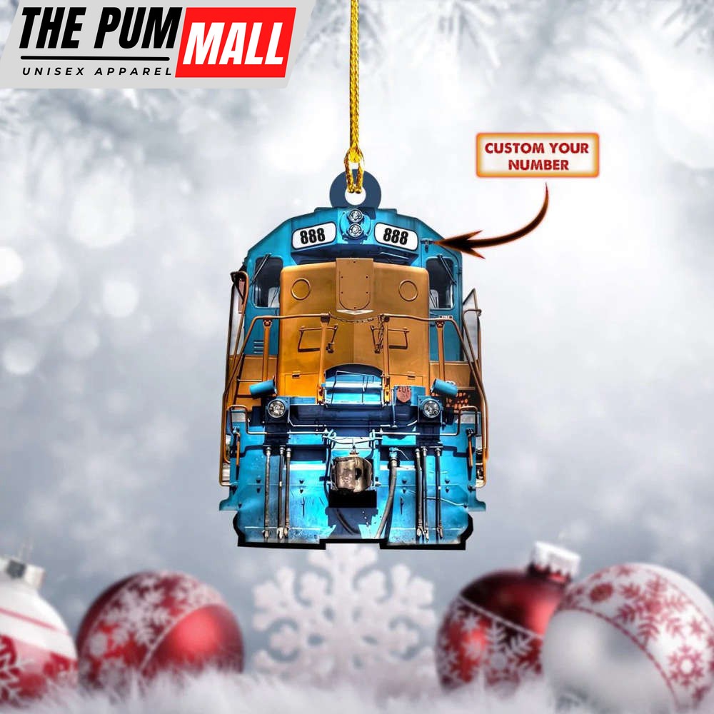 Custom Train Ornament Train Christmas Ornaments Decorating For Xmas 2023 Limited Edition