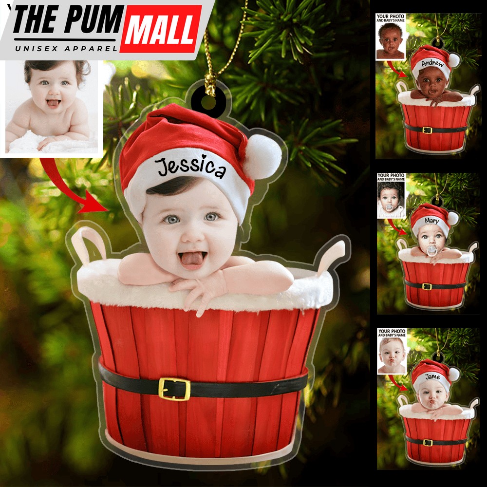 Cute Baby Santa Ornament Custom Name Christmas Ornament Limited Edition