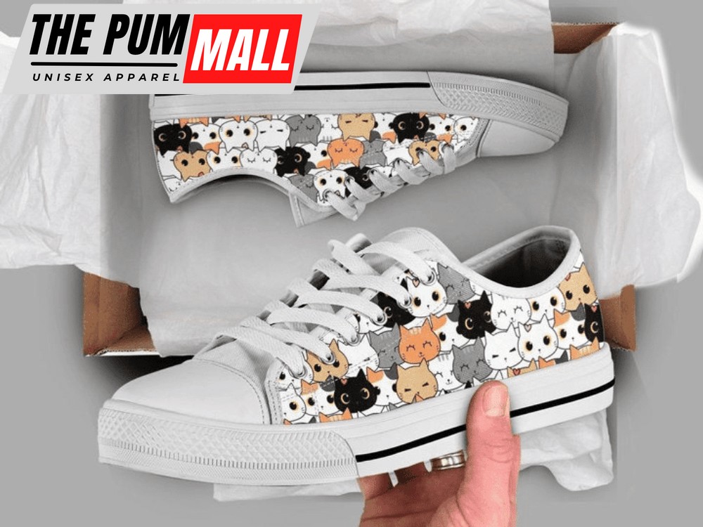 Cute Cat Low Top Shoes PN206069Sb – Comfortable & Trendy Footwear