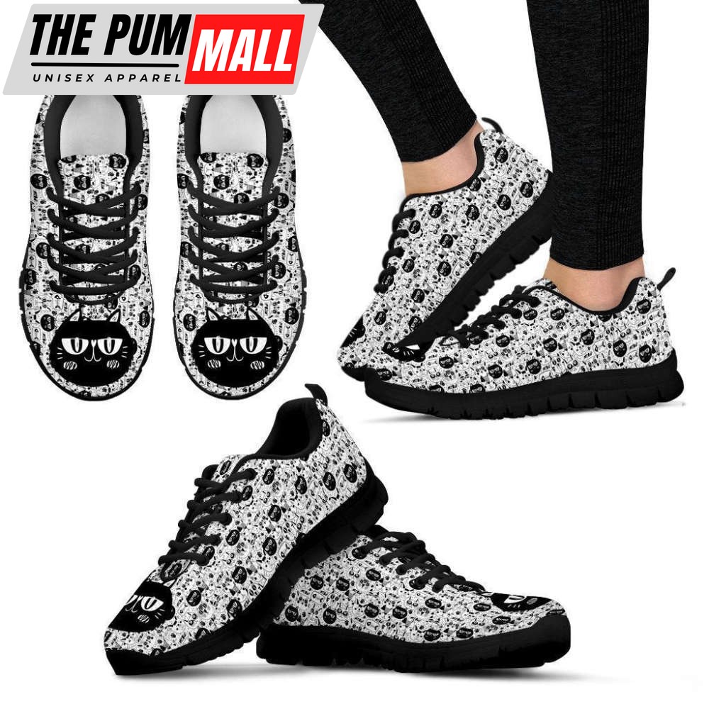 Cute Cat Sneakers Walking Running Lightweight Casual Shoes For Men And Women