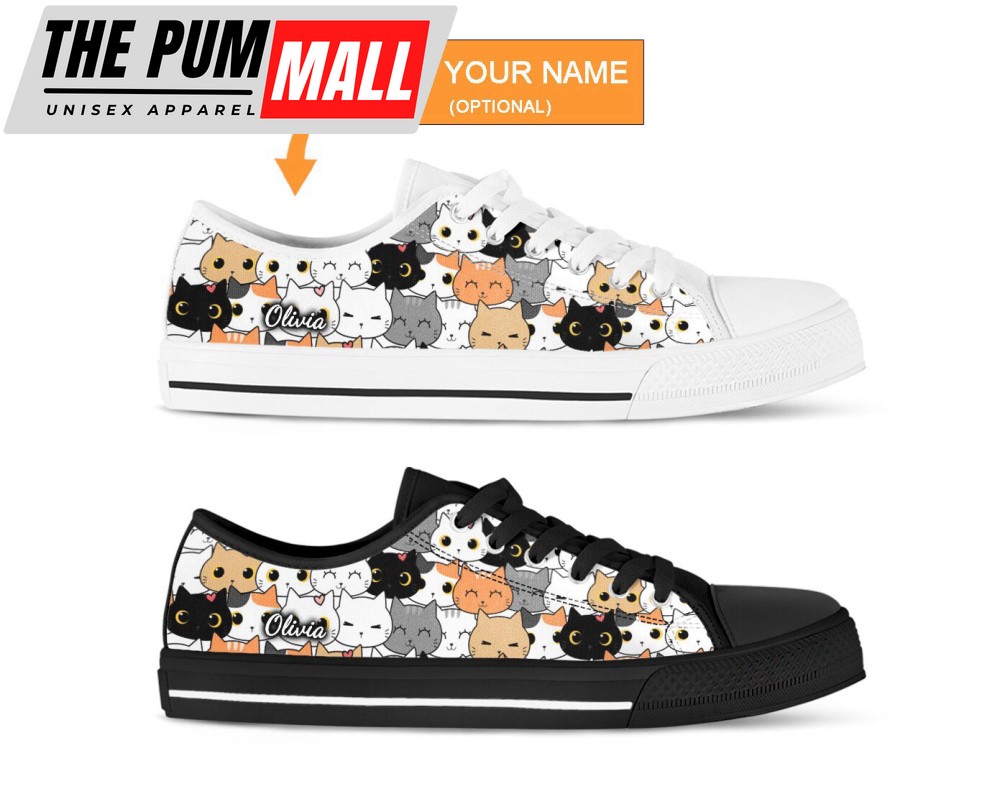 cute-cats-shoes-cat-sneakers-casual-shoes-low-top-shoes-for-cat-owner-tyhly5xx Cute Cats Shoes, Cat Sneakers, Casual Shoes, Low Top Shoes For Cat Owner