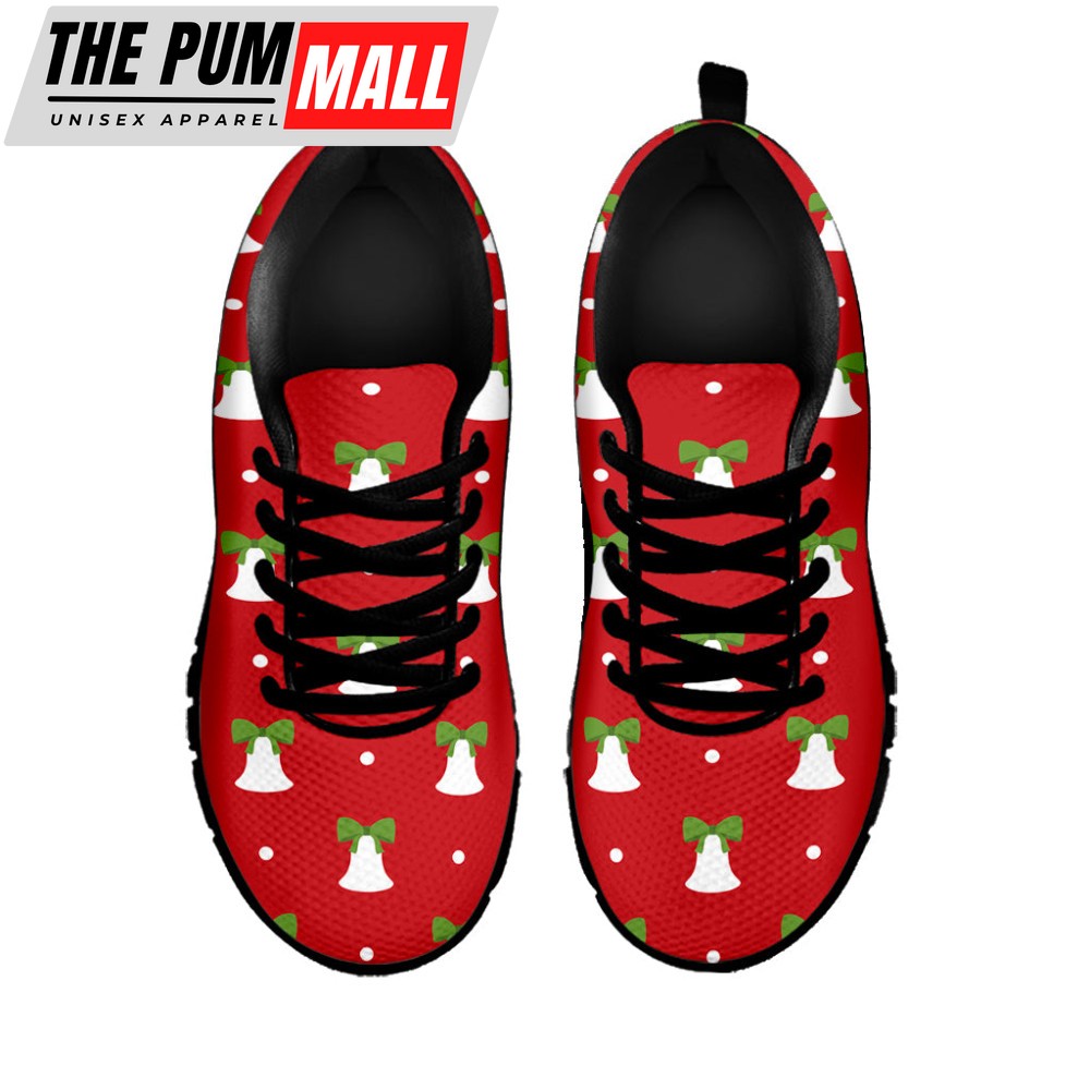 cute-christmas-bell-pattern-print-black-running-shoes-gift-for-men-and-women-yql51rvh Cute Christmas Bell Pattern Print Black Running Shoes, Gift For Men And Women