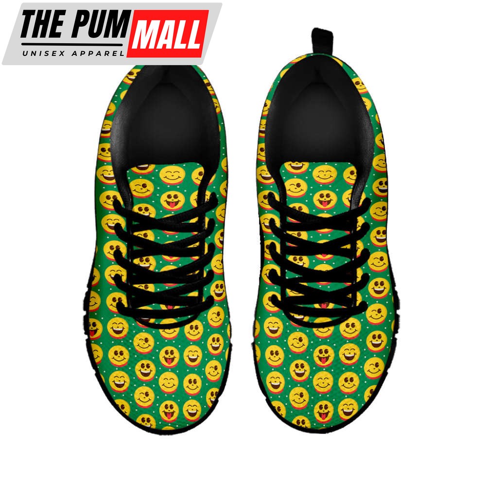 cute-christmas-emoji-pattern-print-black-running-shoes-gift-for-men-and-women-pqptb5h5 Cute Christmas Emoji Pattern Print Black Running Shoes, Gift For Men And Women