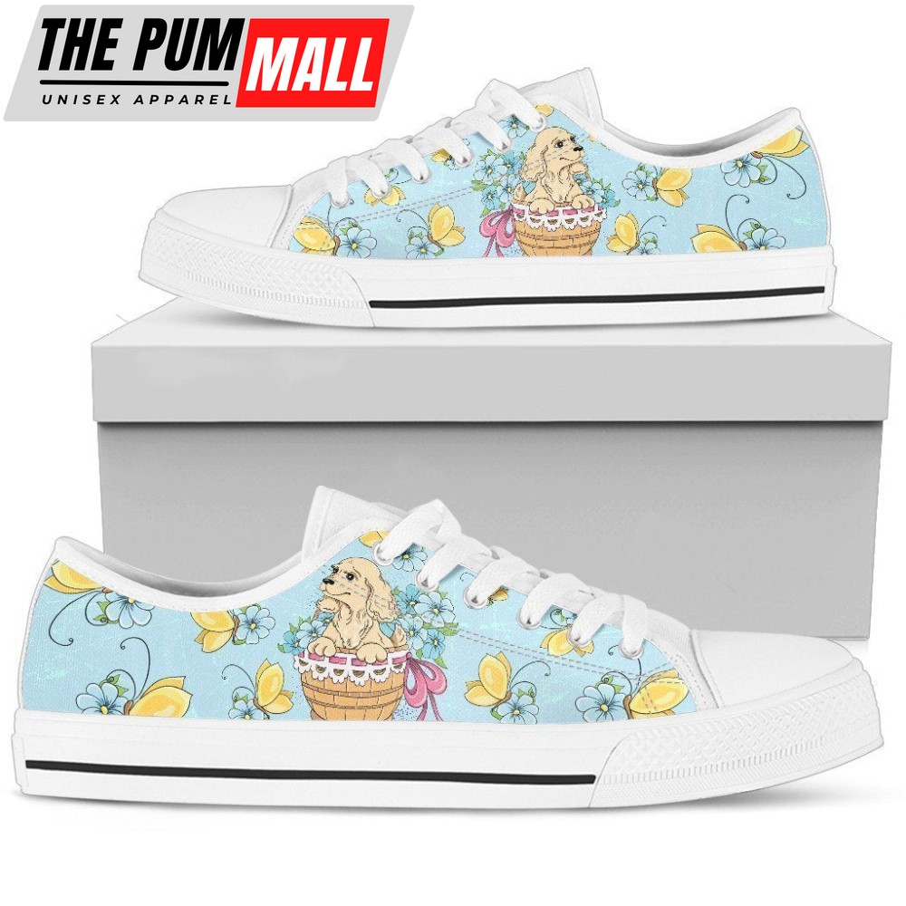 Cute & Comfy Cocker Spaniel Women s Low Top Shoe