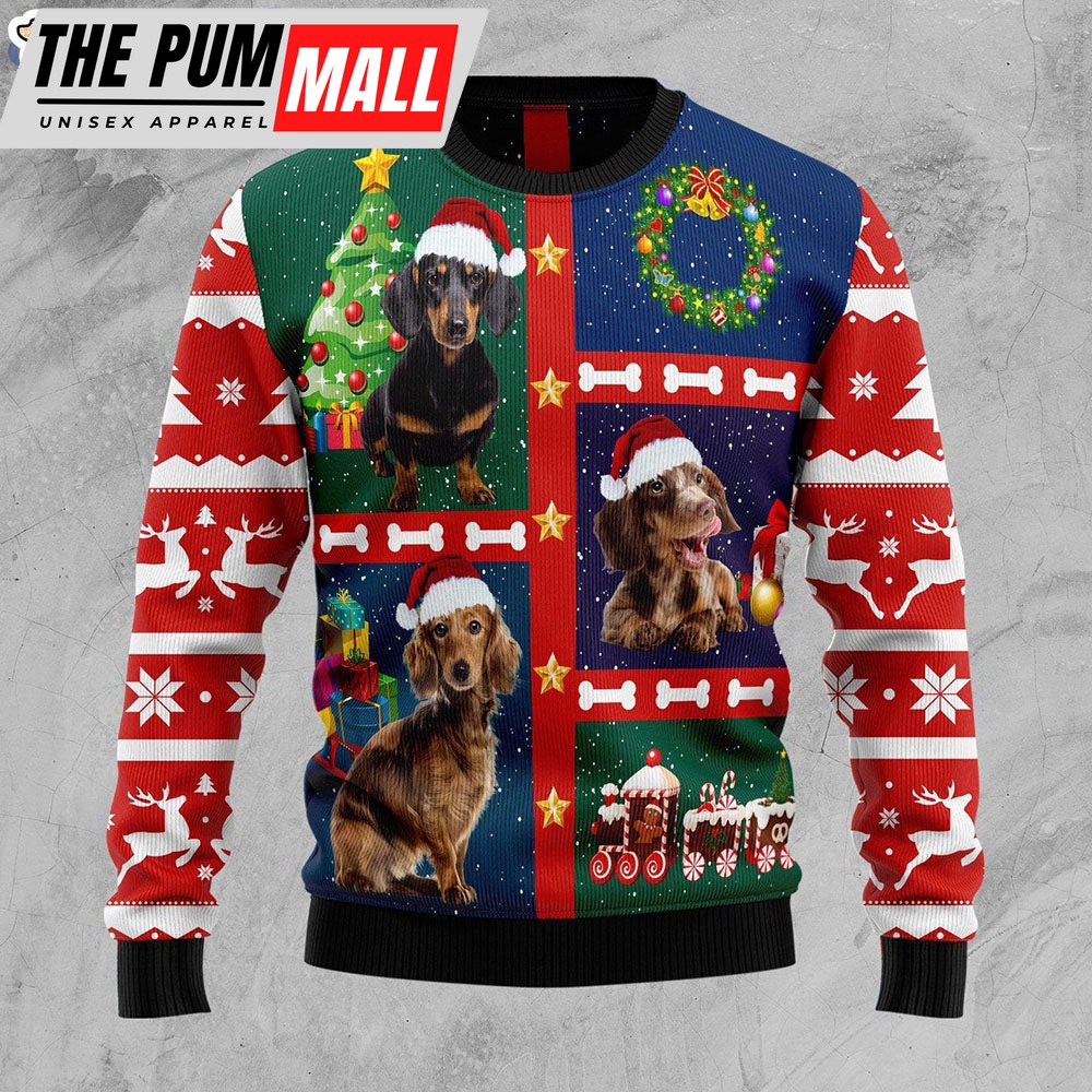 Cute Dachshund Dog Lover Cute Gift Ugly Christmas Sweater – Gifts For Dog Lovers