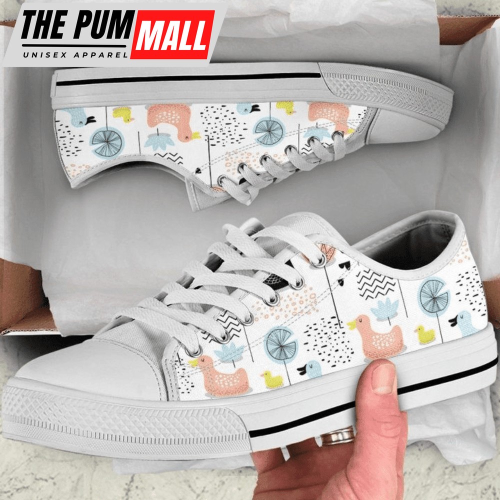Cute Ducks And Bird Low Top Shoes PN206059Sb – Stylish Footwear