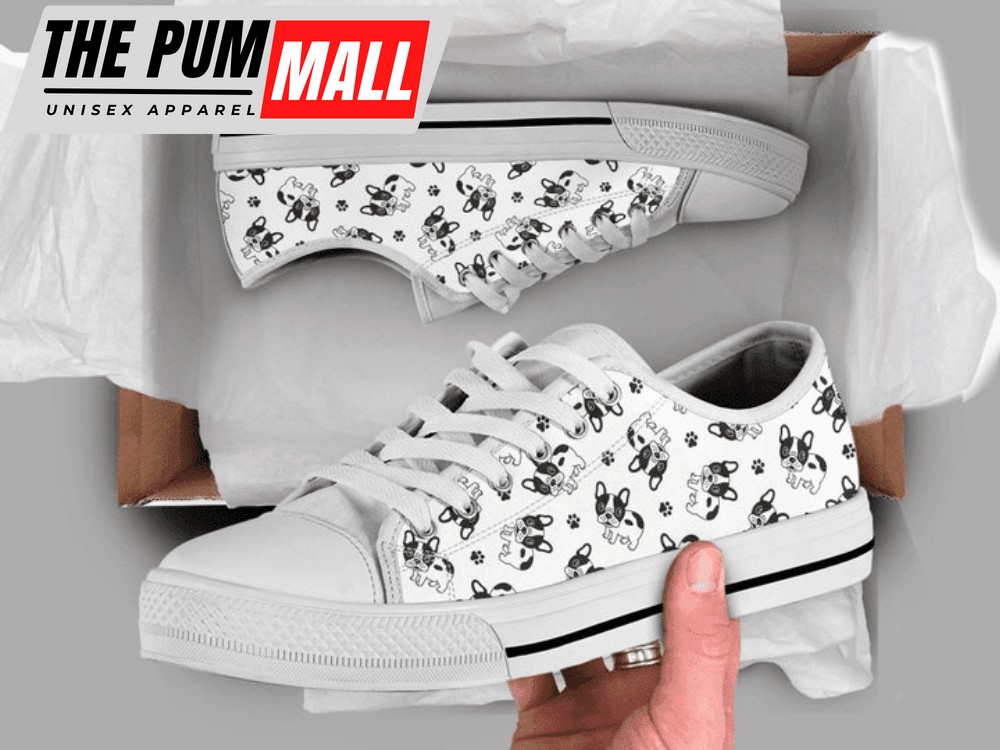 Cute French Bulldog Low Top Shoes – Stylish & Adorable Footwear for Dog Lovers