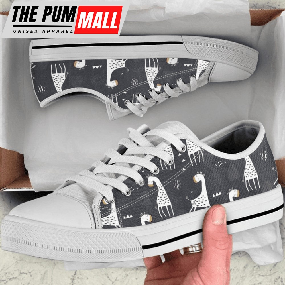 Cute Giraffe Low Top Shoes PN206050Sb – Comfortable & Trendy Footwear