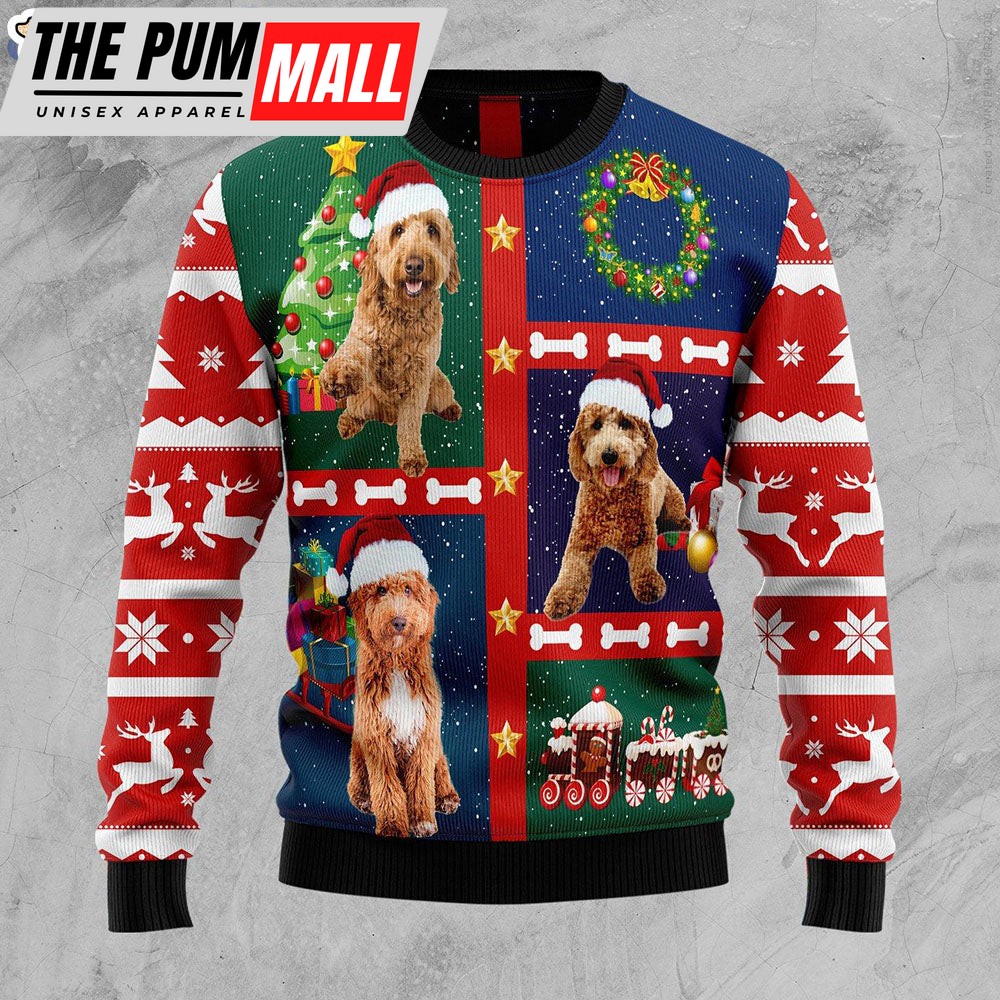 Cute Goldendoodle Christmas Dog Lover Ugly Christmas Sweater – Christmas Gift For Pet Lovers