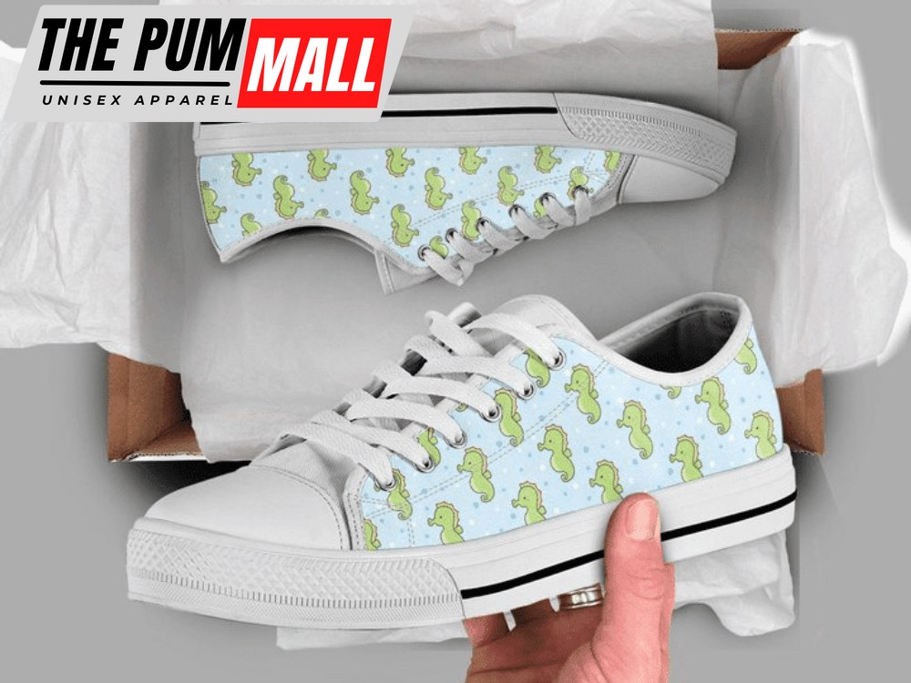 Cute Kawaii Seahorse Low Top Shoes PN206134Sb – Comfortable Footwear