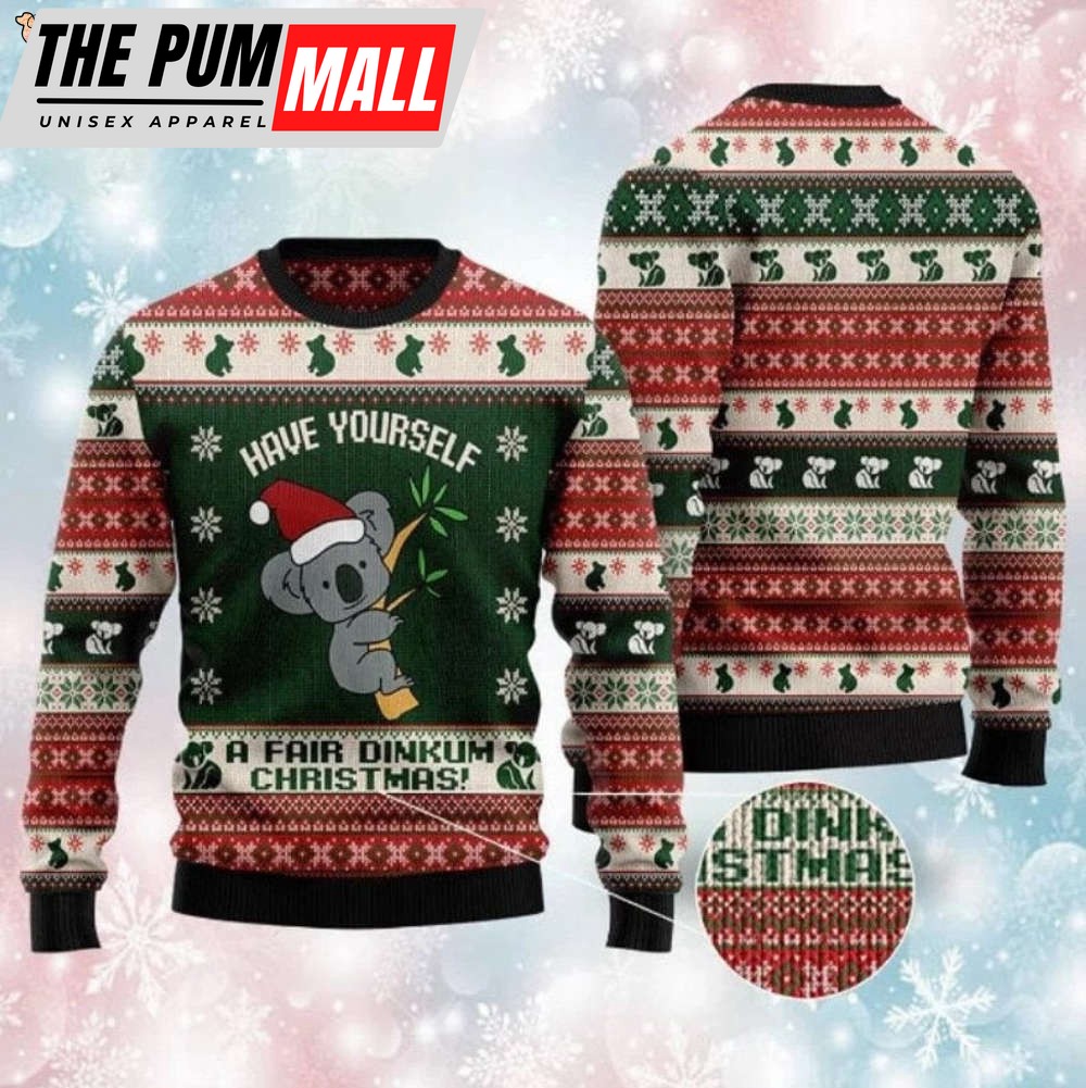 Cute Koala Christmas Ugly Sweater, Xmas Sweater, Koala Christmas Sweater, Koala Ugly Xmas Sweatshirt,Koala Christmas Gift,Gift Man/Women/Kid