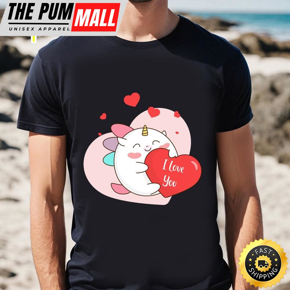 Cute Lovely Unicorn Valentine T-Shirt