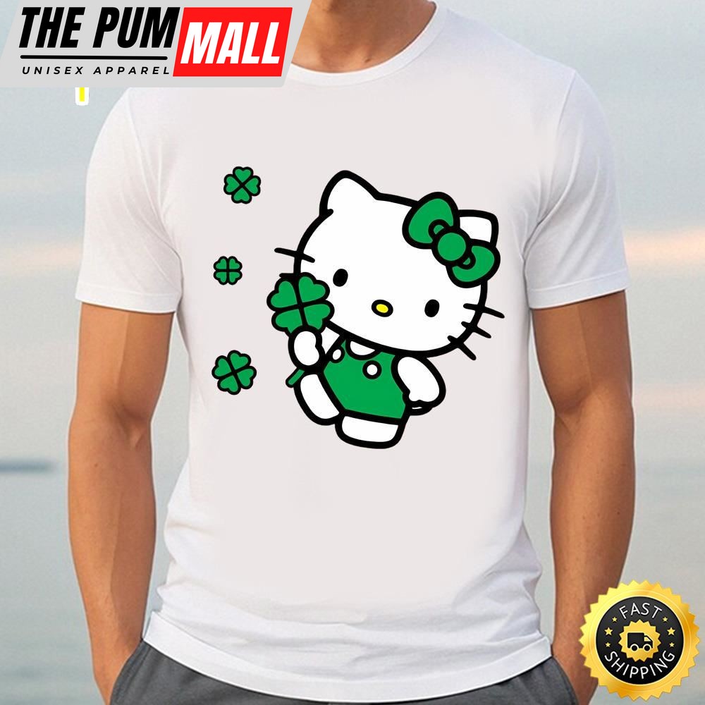 Cute Lucky Irish Hello Kitty St Patricks Day T-Shirts