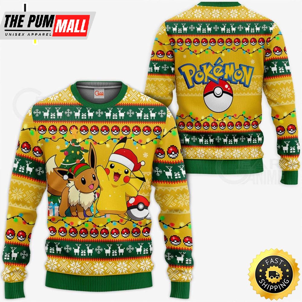Cute PokemonXmas Pikachu Ugly Christmas Sweater