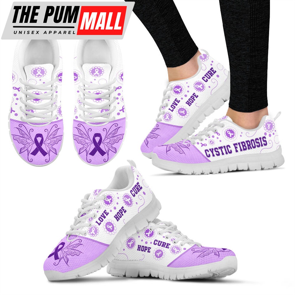 Cystic Fibrosis Shoes Love Hope Cure Lovely Sneaker Walking Shoes – Best Gift For Men And Women