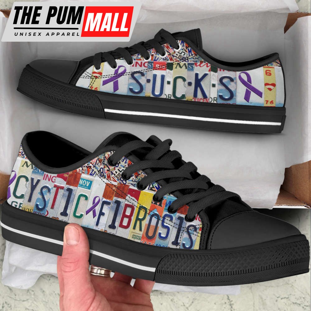 Cystic Fibrosis Sucks Shoes License Plates Low Top Shoes Canvas Shoes