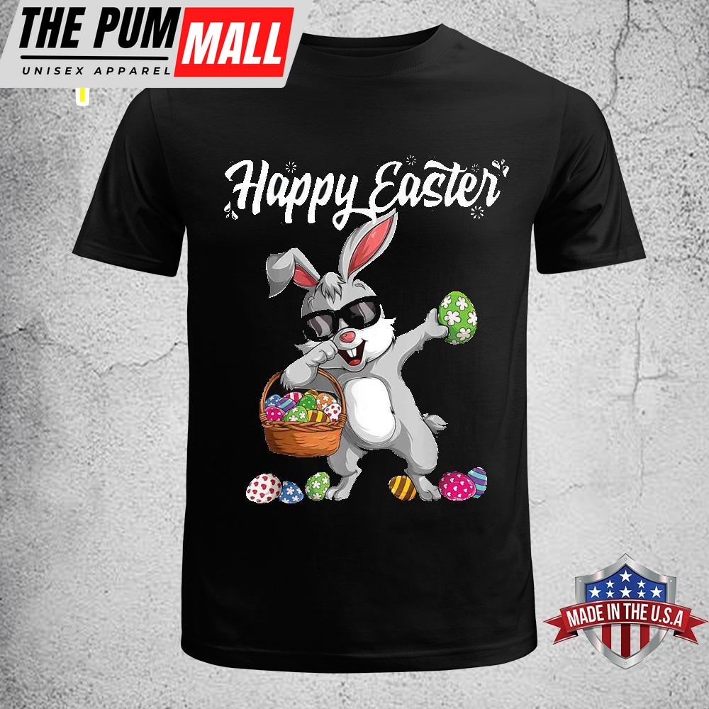 Dabbing Rabbit Easter Gift Eggs Dab Boys Girls Kid Easter Bunny Shirt
