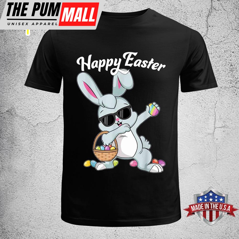 Dabbing Rabbit Happy Easter Day Eggs Dab Boys Girls Kids Shirt, Easter Gift Ideas For Kids