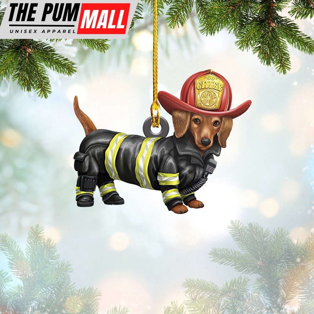 Dachshund Chief Fireman Ornament Dachshund Christmas Ornament Fire Chief Gifts Limited Edition