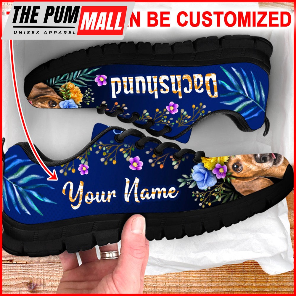dachshund-dog-lover-shoes-flower-power-sneaker-walking-shoes-personalized-cust-mix2hf9z Dachshund Dog Lover Shoes Flower Power Sneaker Walking Shoes – Personalized Custom – Best Gift For Dog Lover